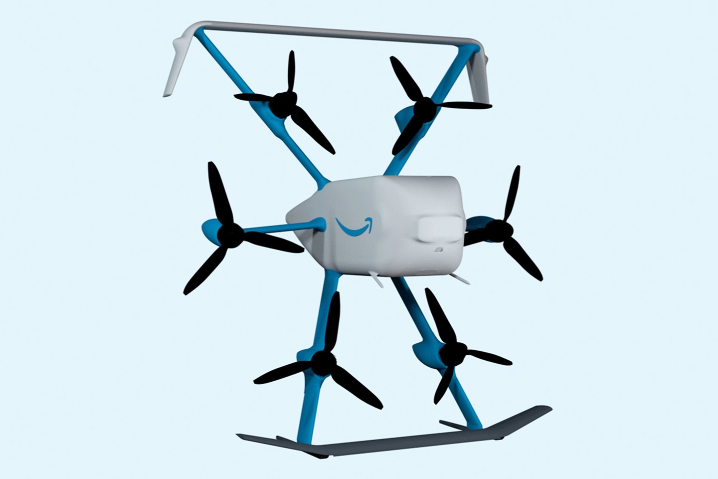 亚马逊推出可在雨中飞行的小型送货无人机(图1)